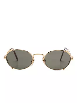 Jean Paul Gaultier солнцезащитные очки в овальной оправе, золотой