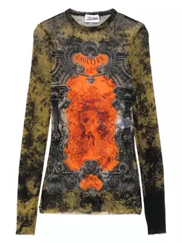 Jean Paul Gaultier топ с логотипом, черный