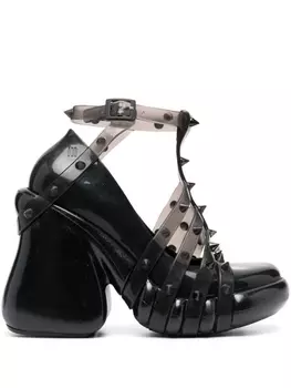 Jean Paul Gaultier туфли Punk Love на платформе из коллаборации с Melissa, черный