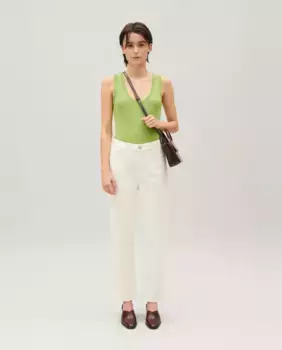 Jean-Toto 7/8 женские прямые джинсы средней посадки Claudie Pierlot, белый