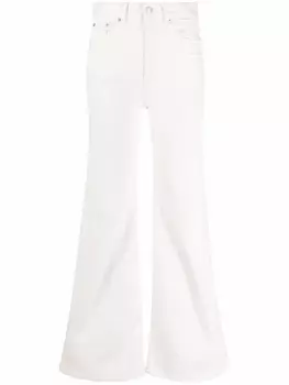 Jeanerica расклешенные джинсы с завышенной талией, белый