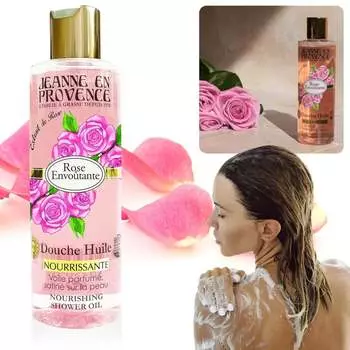 Jeanne en Provence - Rose Envotant Натуральное, питательное, розовое масло для душа с ароматом розы 250 мл