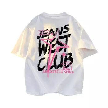 JEANSWEST CLUB Футболка унисекс, Белый/Красный