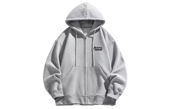 Jeanswest Толстовка унисекс Jean West, Темно-серый (утолщенный, на флисовой подкладке)