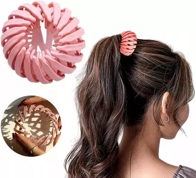 Эдибаззар, эластичная пряжка-заколка для волос, хвостик из волос «Птичье гнездо» Edibazzar