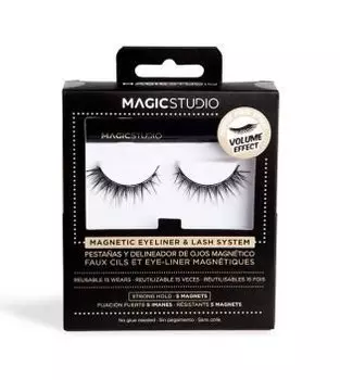 Эффект объема, магнитные ресницы + подводка для глаз Magic Studio Magnetic