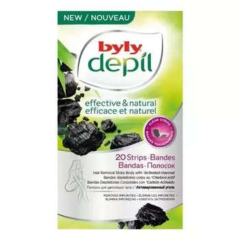 Эффективные и натуральные полоски для депиляции тела (20 шт.) Byly