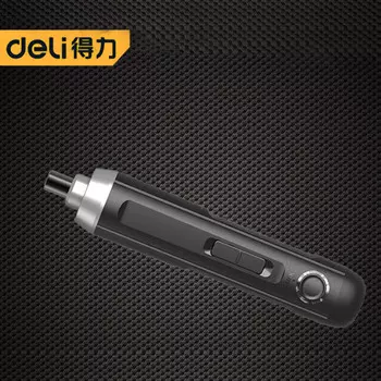 Эффективные инструменты deli, 3,6 В/5 Нм, черная литиевая батарея, отвертка с прямой ручкой и регулируемой скоростью DL667001B