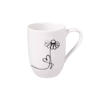Эффектная кружка с ручкой Villeroy & Boch, бело-черный