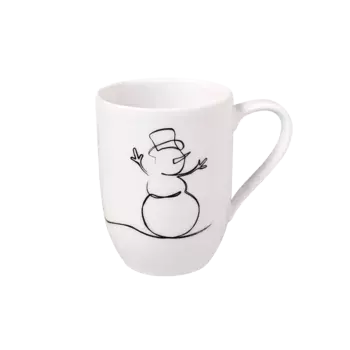 Эффектная кружка с ручкой Villeroy & Boch, бело-черный