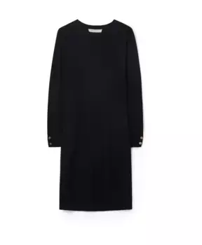 Эффектное платье ронет с рукавами буфами Busnel, черный