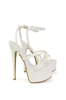 Эффектные туфли на высоком каблуке-шпильке с ремешком на щиколотке 'Maia' для вечеринки XY London, белый