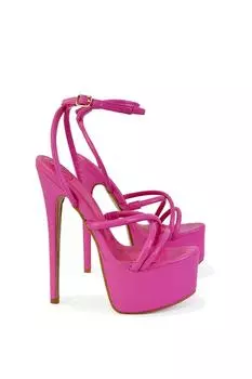 Эффектные туфли на высоком каблуке-шпильке с ремешком на щиколотке 'Maia' для вечеринки XY London, розовый