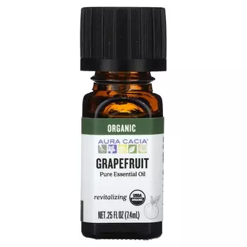 Эфирное масло Aura Cacia Органическое чистое грейпфрут, 7, 4мл