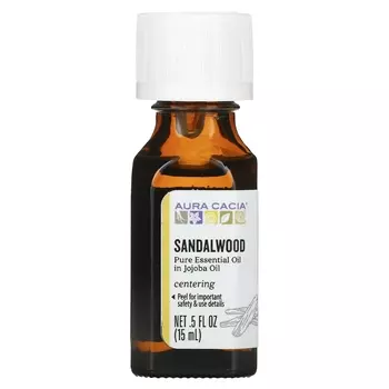 Эфирное масло Aura Cacia Pure жожоба и сандалового дерева, 15 мл