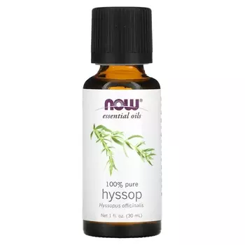 Эфирное масло иссопа NOW Foods, 30 мл