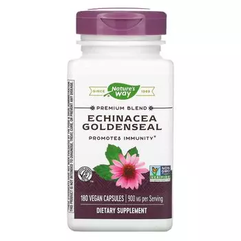 Эхинацея Nature's Way Goldenseal 900 мг, 180 веганских капсул