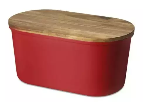 ЭХТВЕРК Хлебница "FRESH", (1 шт.), хранилище для хлеба, хлебница, хлебница с разделочной доской, на 1 кг хлеба ECHTWERK 22х17х37 см, красный