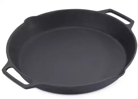 ЭХТВЕРК Кастрюля сервировочная, чугун, (1 шт), сковорода, эмалированное покрытие, с двумя боковыми ручками, 35 см ECHTWERK 35 см + высота 5 см, черный