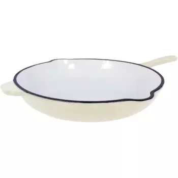 ЭХТВЕРК Сковорода "с эмалированным покрытием", чугун, носик, для духовок, грилей, барбекю и индукции, 26,5 см Echtwerk, цвет creme