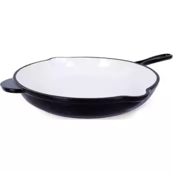 ЭХТВЕРК Сковорода "с эмалированным покрытием", чугун, носик, для духовок, грилей, барбекю и индукции, 26,5 см Echtwerk, черный