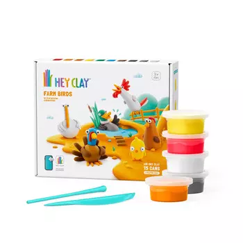 Эй, глиняные фермерские птицы + набор аксессуаров Hey Clay LLC