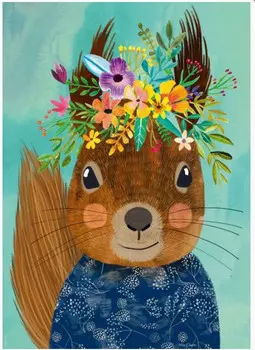 Эй, пазл Floral Friends, Белочка, Миа Чарро, 1000 шт. Heye