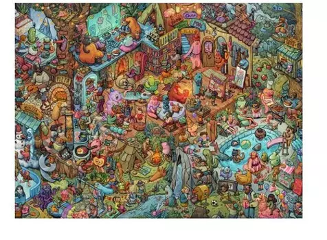 Эй, пазл, Веселье с друзьями, Тюрина (Пазл+постер), 1500 шт. Heye