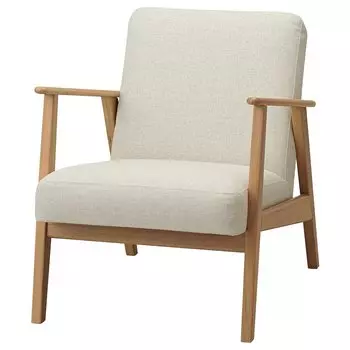 ЭКЕНЭСЕТ Кресло, дуб/Гуннаред бежевый EKENSET IKEA