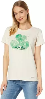 Экипаж Dewy Cloverscape с коротким рукавом Crusher Life is Good, цвет Putty White