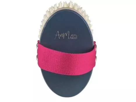 Эко массажная щетка для тела - темно-синий - тампико, AnMar brush