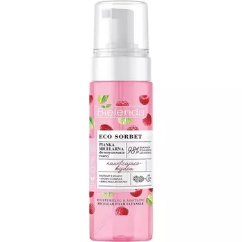 Эко-сорбет Малиновый мицеллярная пенка увлажняющая и успокаивающая 150мл, Bielenda