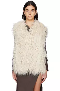 Эко-жилет из искусственного меха Halfboy, цвет cream