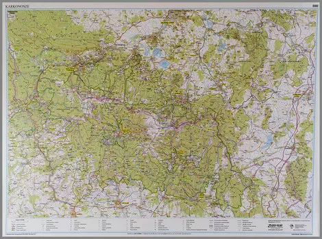 ЭкоГраф, Настенная карта Крконоше на подложке в деревянной рамке, 1:35 000 Eko Graf
