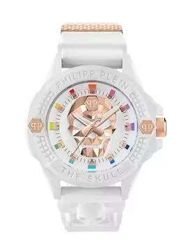 Экокерамические часы $kull, 44 мм PHILIPP PLEIN, цвет White
