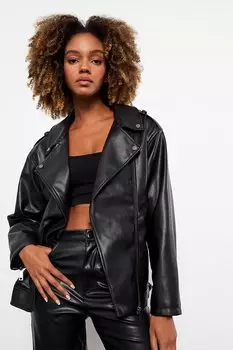 Экокожаная куртка Lc Waikiki, черный