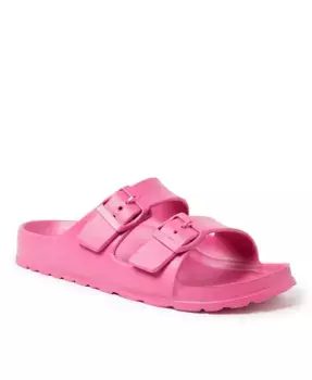 ЭкоКози Женские Устойчивые Сандалии с Двойной Пряжкой Dearfoams, розовый