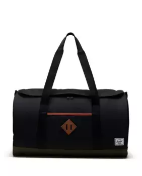 Экологическая сумка унисекс для путешествий или спортзала объемом 37 л из черно-зеленой ткани Herschel, черный