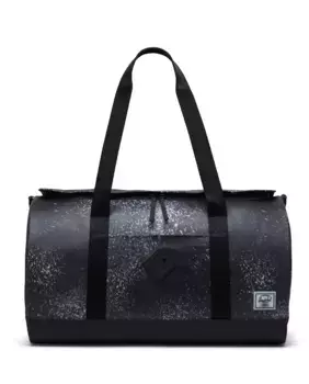 Экологичная мужская дорожная или спортивная сумка 37 л из мраморного водонепроницаемого материала Herschel, чёрный