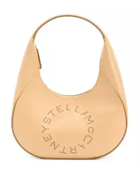 Экологичная сумка через плечо Hobo с логотипом Made In Italy Stella Mccartney, бежевый