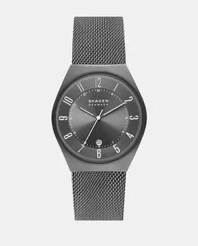 Экологичные мужские часы Grenen SKW6815 с серой стальной сеткой Skagen, серый