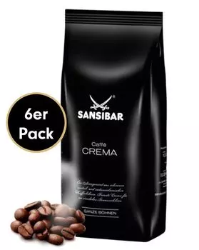 Экономный пакет кофе CAFF CREMA из Занзибара, 6 зерен по 1000 г. Sansibar