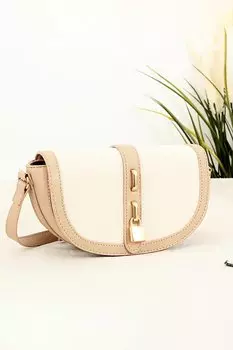 Эквивалентная льняная женская сумка через плечо с замком BP-4772O BPANYA, норка