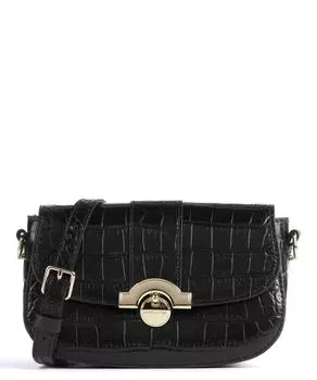 Экзотическая сумка на плечо под крокодила из тисненой яловой кожи Lancaster, черный