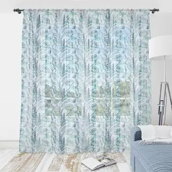 Экзотический гобелен ABAKUHAUS, рептилия-хамелеон на тропическом листе, шелковистая атласная ткань для гостиной, спальни, 274 см x 274 см, бледно-голубая морская пена, прозрачный