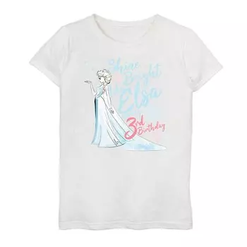 Эльза для девочек 6–16 лет из мультфильма «Холодное сердце 2» от Disney ярко сияет на моем топе на третий день рождения Licensed Character, белый