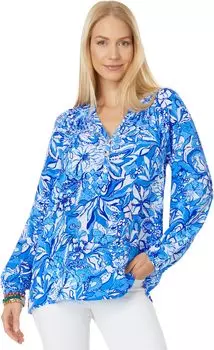 Эльза Топ Lilly Pulitzer, цвет Blue Tang Flocking Fabulous