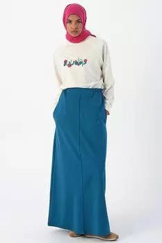 Эластичная прямая облегающая юбка с открытой талией ALL DAY