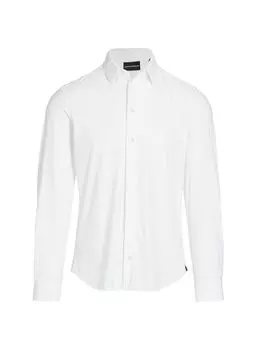 Эластичная спортивная рубашка Emporio Armani, белый
