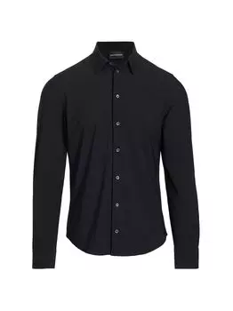 Эластичная спортивная рубашка Emporio Armani, черный